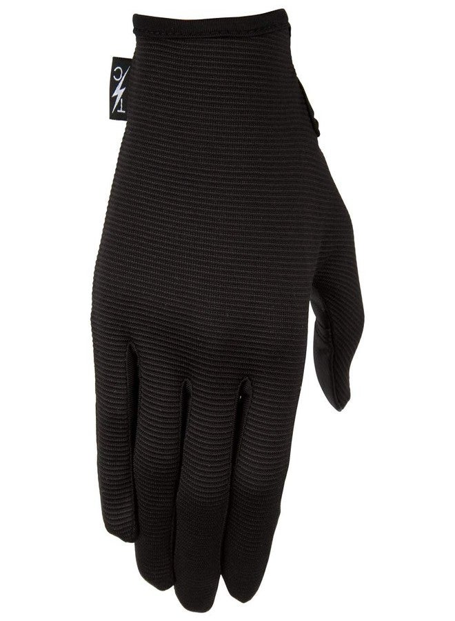 Thrashin Supply Leather Palm Stealth Gloves Black LG - Image 1